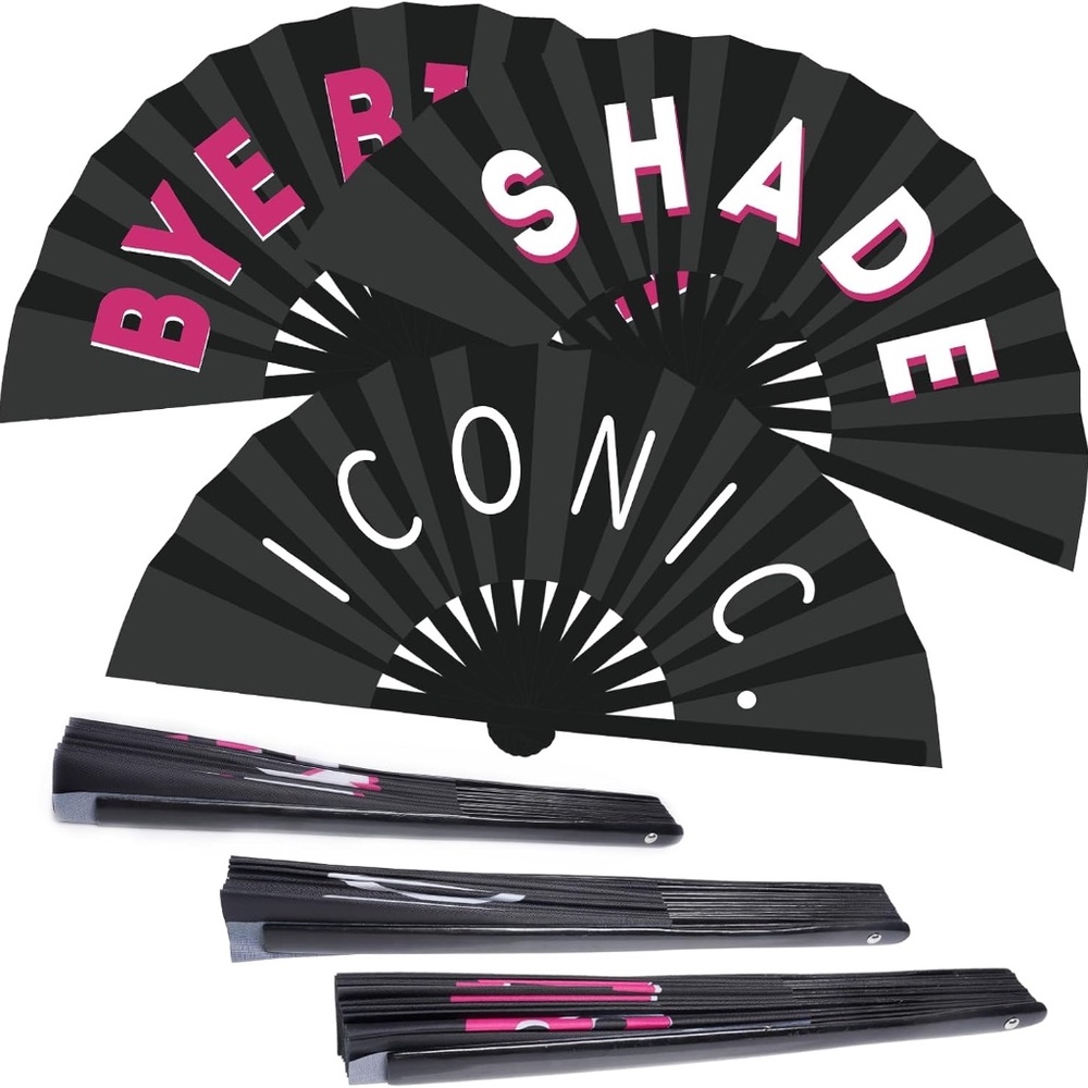 Large Handheld Folding Fan with Sayings